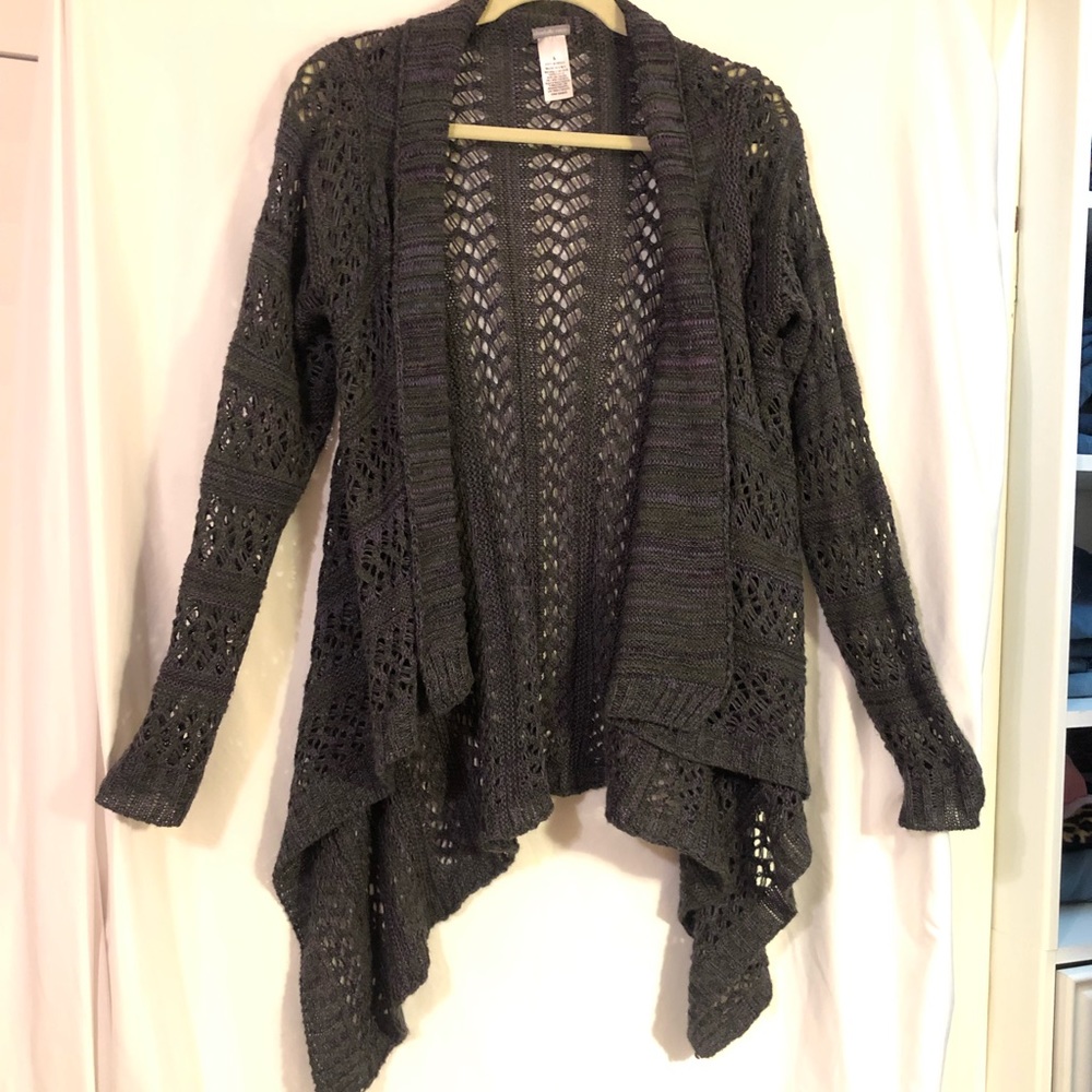 Charlotte Russe- Charcoal Cardigan